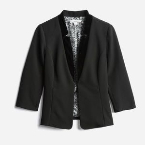 Kensie velvet trim blazer